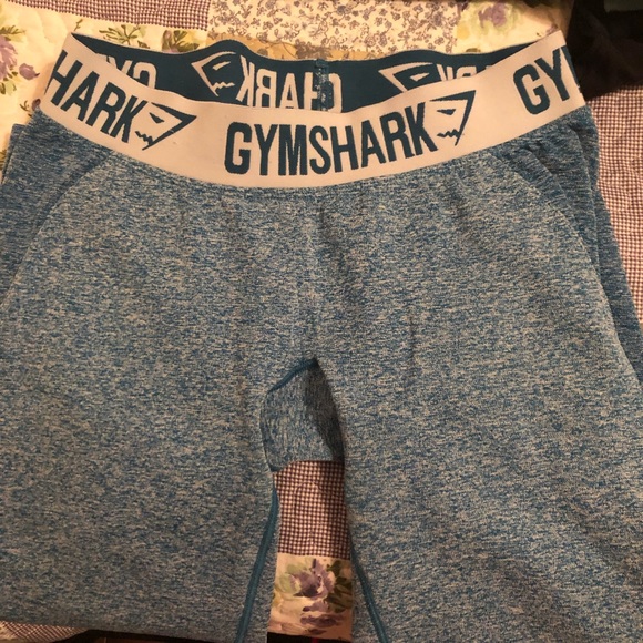 Gymshark Pants - Gymshark Flex cropped leggings Deep Teal/ Ice Blue